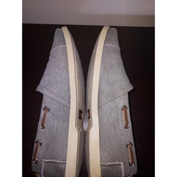 Bobs Skechers Women's Slip Ons 7.5M Boat Shoes Memory Foam Canvas Gray 33739 - Picture 10 of 13